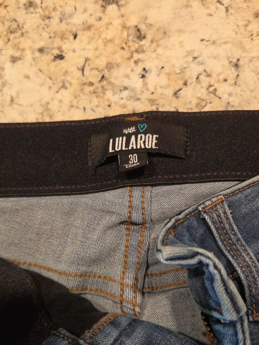 LuLaRoe Women's Light-Mid Blue Denim Skinny Cropped Jeans